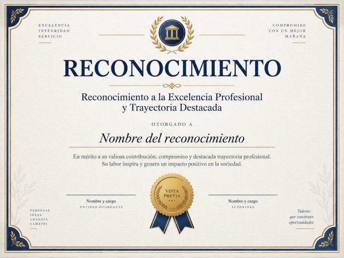 Reconocimiento por trayectoria y aporte al desarrollo empresarial
